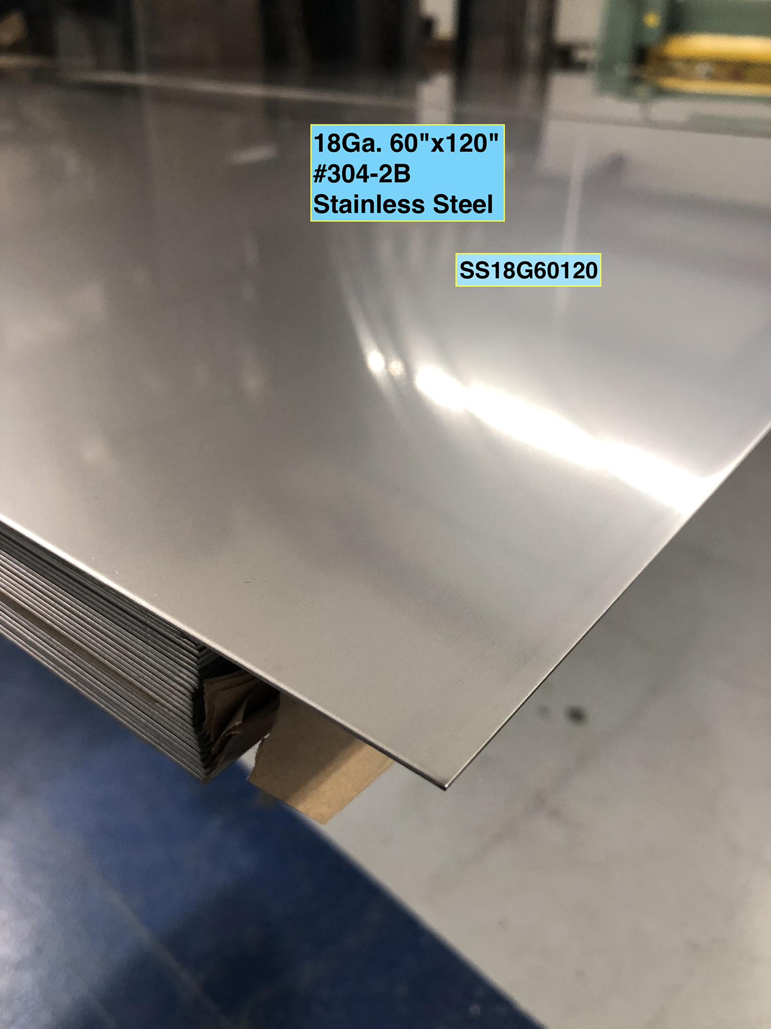 24ga 304 2B Stainless Steel Sheet Plate  12" x 24" 