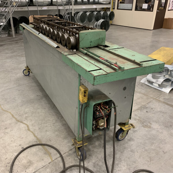 (SOLD) Used Engel Standing S Lock Machine with 16-24 ga Female Pitts Rolls (UM1269) — USED Machinery