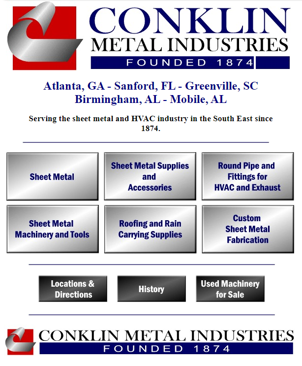 About Us Conklin Metal Industries