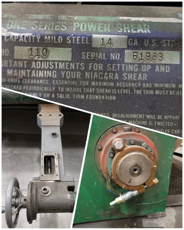 [SOLD] UM1347 Used Niagara Model 110 10 ft 14 ga Mechanical Shear - Image 2